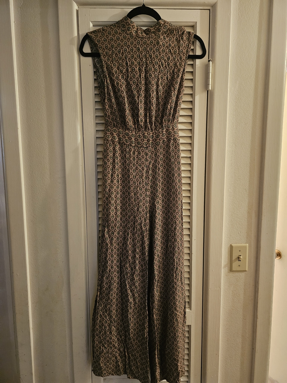 Illa Illa Printed Romper in Brown and Teal